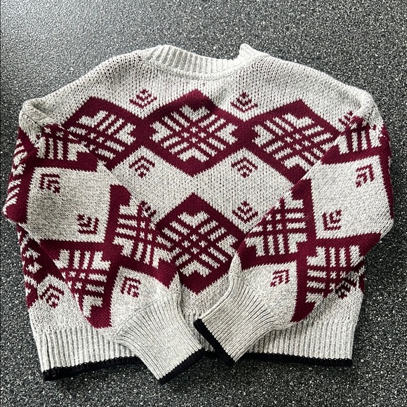Tea Collection Gray and Red Fair Isle Sweater - Picture 4 of 4